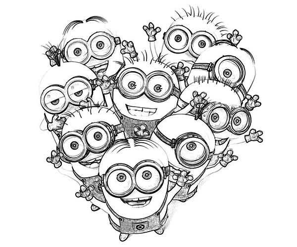 Minionki kolorowanki